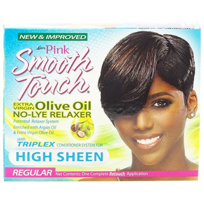 Pink Smooth Touch Olive Oil No-Lye Relaxer Kit Regular