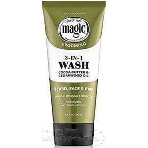 Magic Grooming 3 In 1 Wash Kakaobutter &amp; Zedernholzöl für Bart, Gesicht und Haar 177ml - Gtworld.de