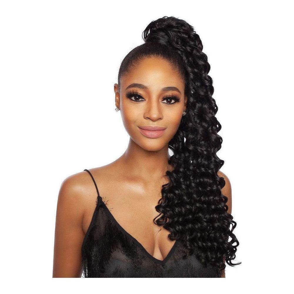 Mega Brazilian Ponytail Closure Human WANDER CURL 22&quot;