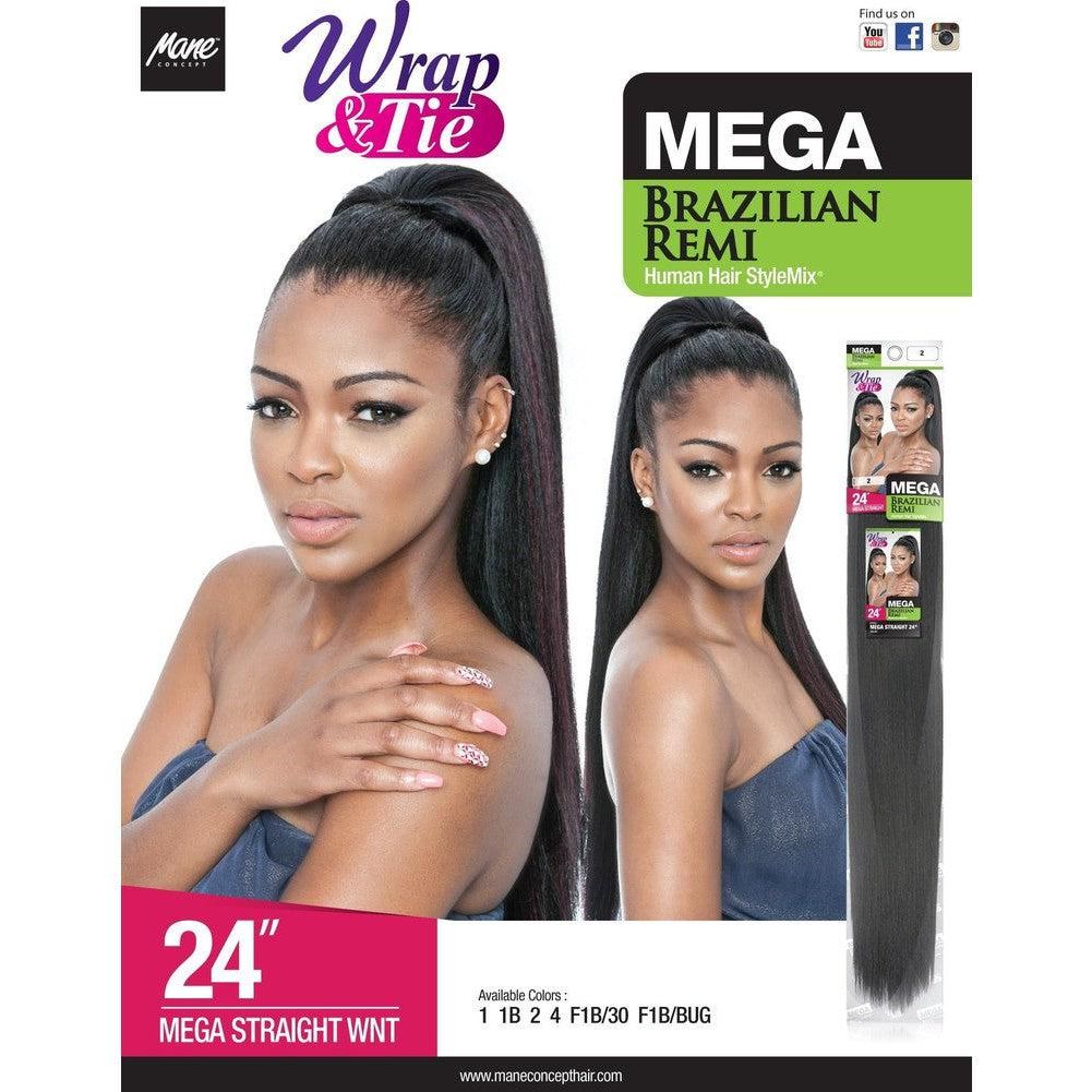 Mega Brazilian Wrap-N Mega Straight Wint 24&quot; - Human Hair