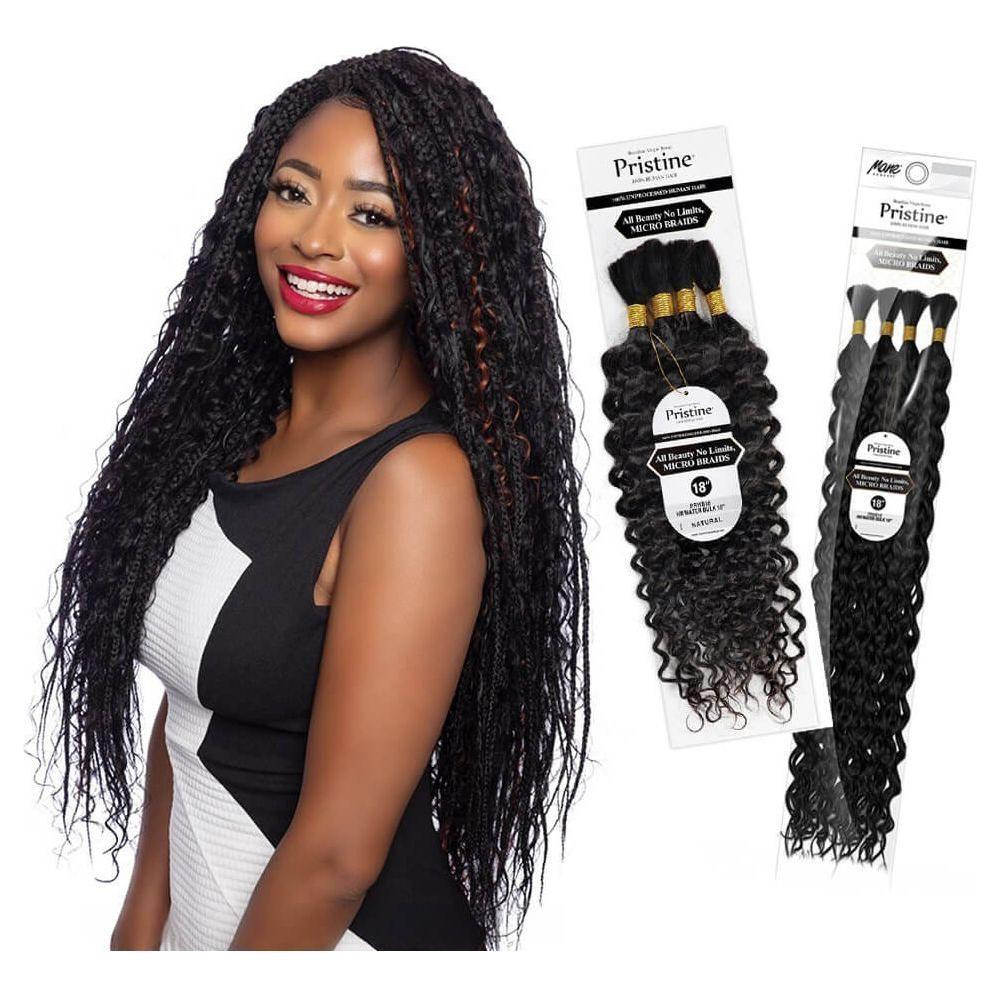 Mane Concept Pristine Water Bulk 100% Unprocessed Human Hair Braids 18&quot; / 24&quot; - Gtworld.de