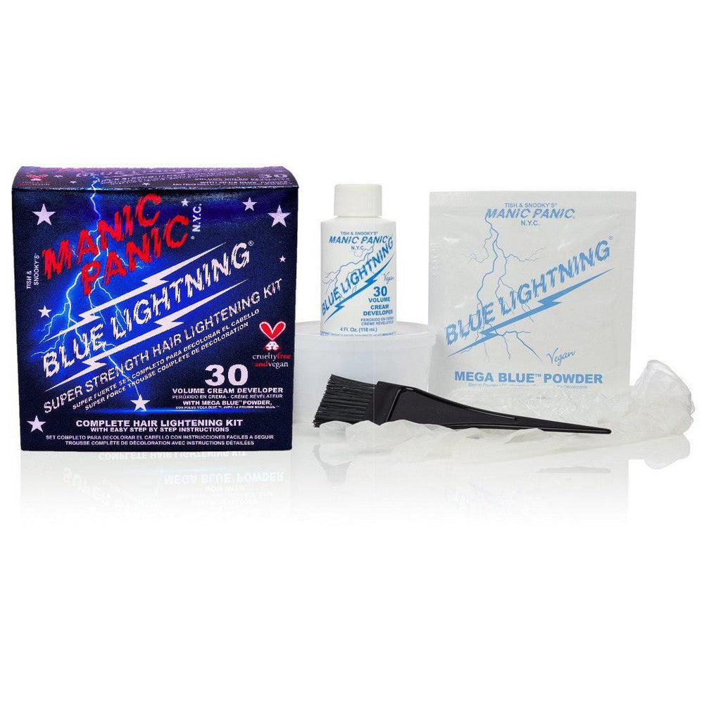 Manic Panic Blue Lightening Bleach Kit - 30 Volume With Mega Blue Powder