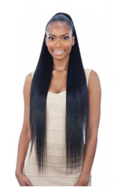 Model Model Equal Silky Straight Yaky 32&quot; Ponytail Kunsthaar