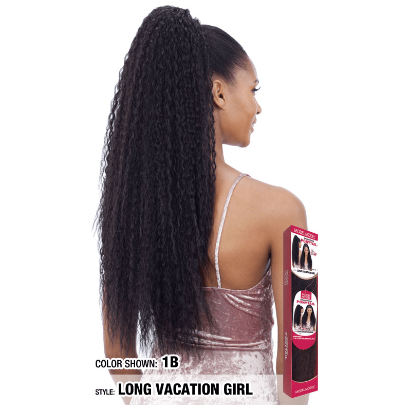 Model Model Ponytail Long Vacation Girl _ Synthetic hair