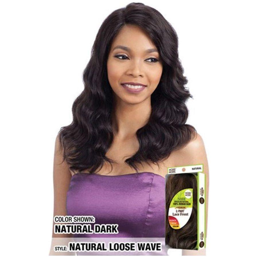 ModelModel Nude Brazilian Natural 100% Human Hair L - Part Lace Front Natural Loose Wave Color:Natural - gtworld.de