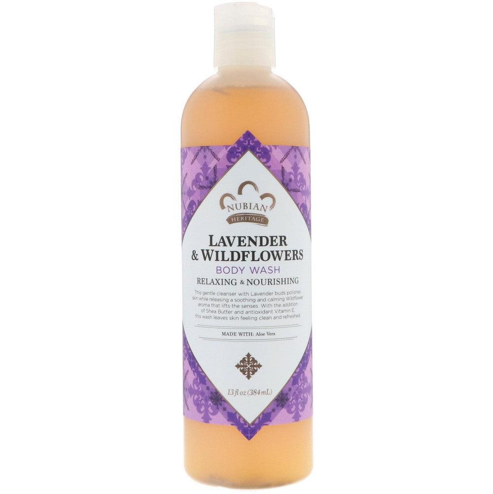 Nubian Lavender &amp; Wildflowers Body Wash 13Oz