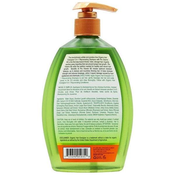 Organic Hair Energizer 5 in 1 Rejuvenating Shampoo 385ml