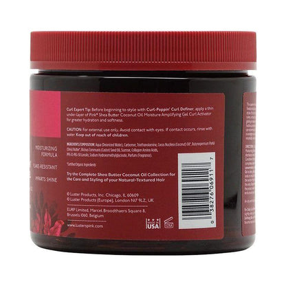 Pink Shea Butter Coconut Oil Curl - Poppin&