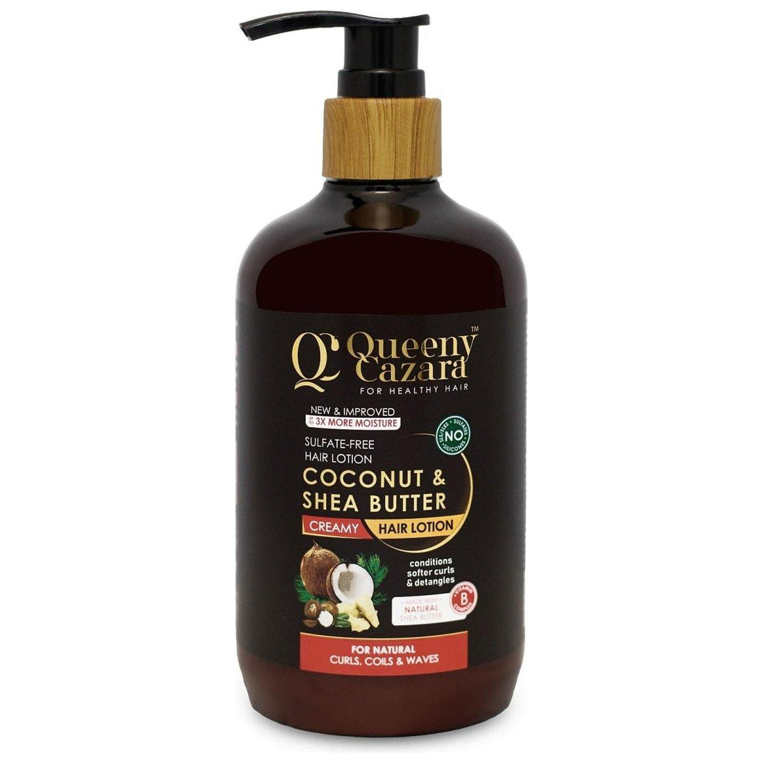 Queeny Cazara Coconut &amp; Shea Butter Hair Lotion 350 ml - gtworld.de