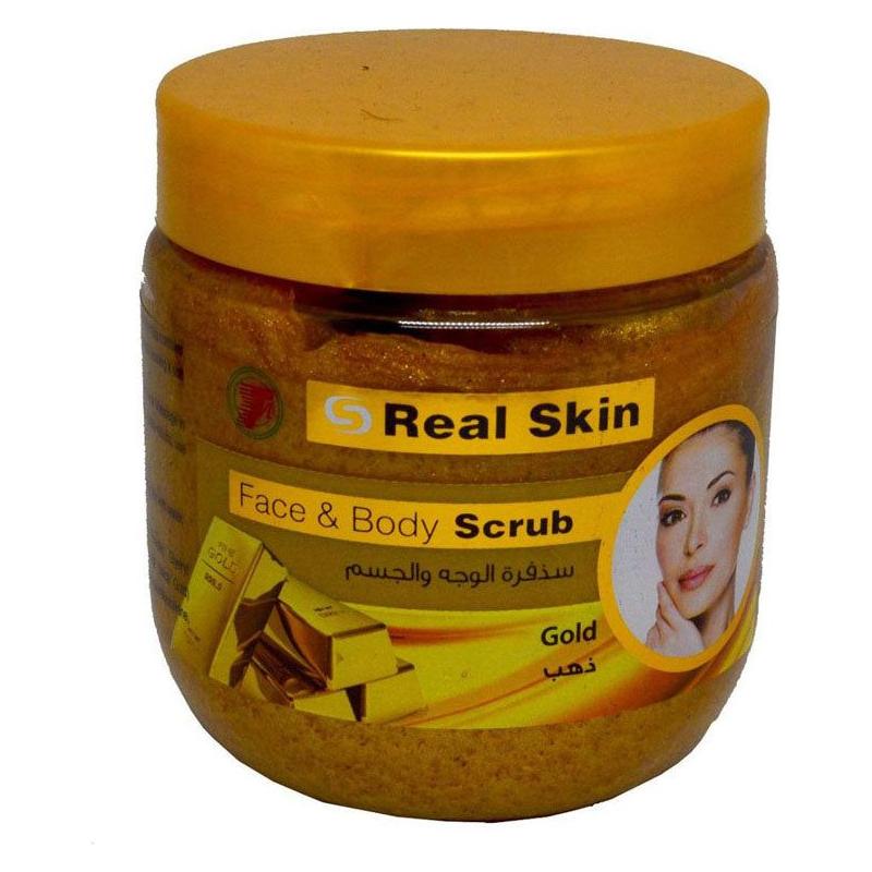 Real Skin Gesicht &amp; Körperpeeling Gold 500ml