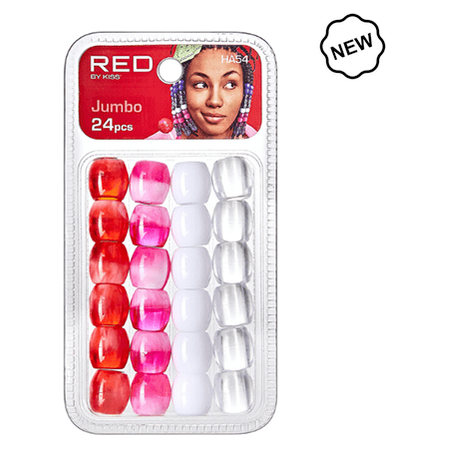 Red By Kiss Jumbo Hair Beads Jumbo 24pcs