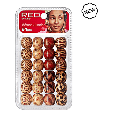 Red By Kiss Jumbo Hair Beads Jumbo 24pcs