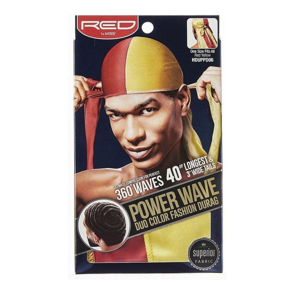 RED By Kiss: Power Wave DUO Durag - Red/ Yellow - Gtworld.de