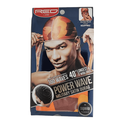 RED By Kiss: Power Wave Military Durag - Orange - Gtworld.de