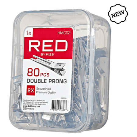 Red By Kiss 1 3/4 Double Prong Clips 80 PCS