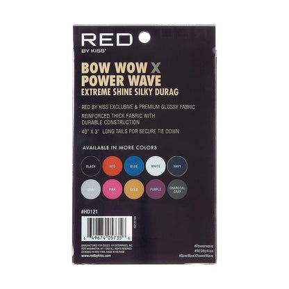 Red By Kiss Bow Wow X Power Wave Extreme Shine Silky Durag -  Black