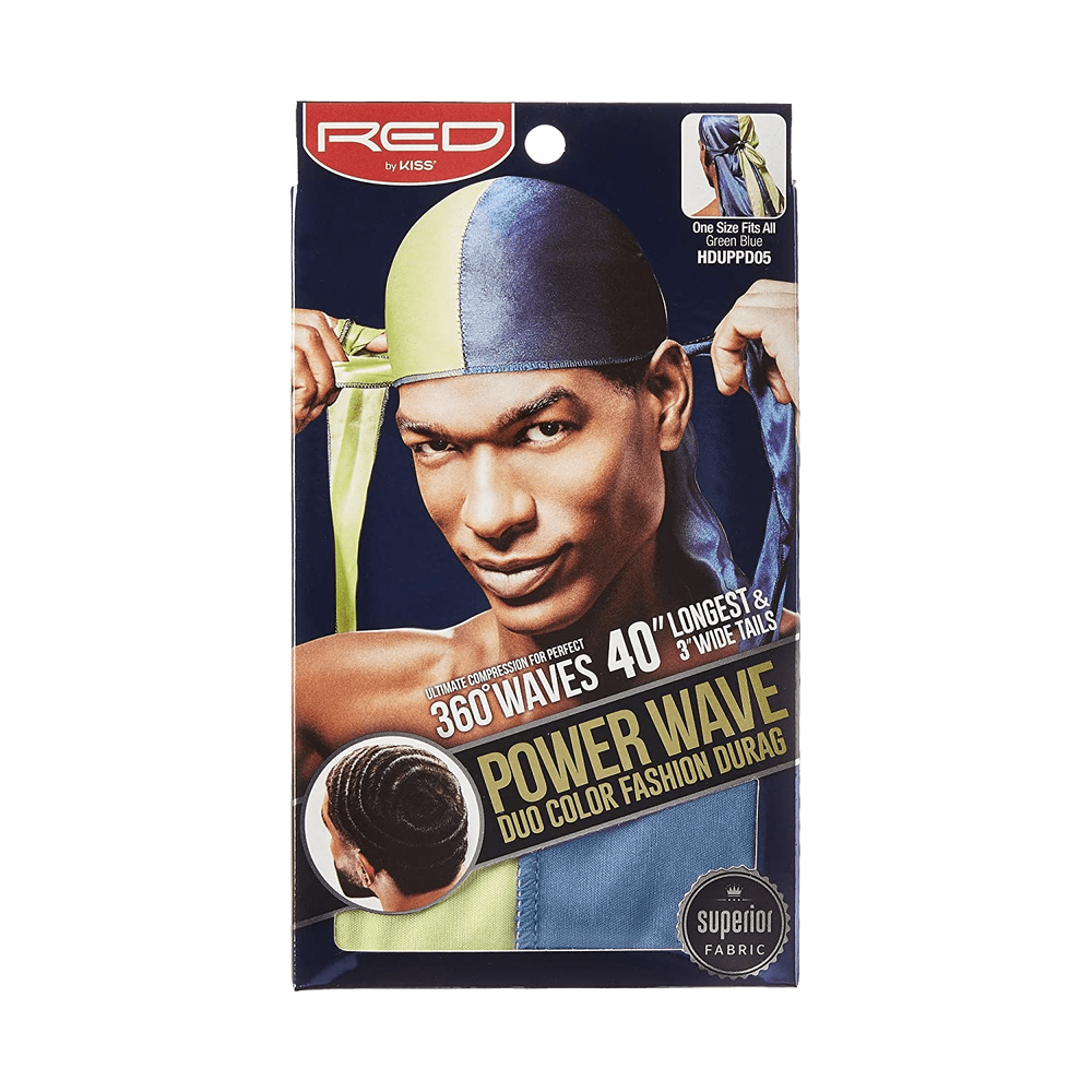 RED By Kiss: Power Wave DUO Durag - Green/Navy