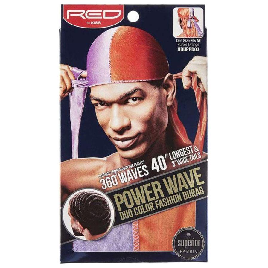 RED By Kiss: Power Wave DUO Durag - Purple/Orange