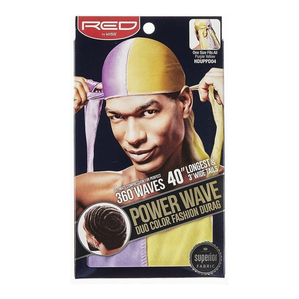 RED By Kiss: Power Wave DUO Durag - Purple/Yellow