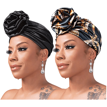 Red By Kiss Silky Luxe Keyshia Cole X Top Knot Turban - Black/Luxury