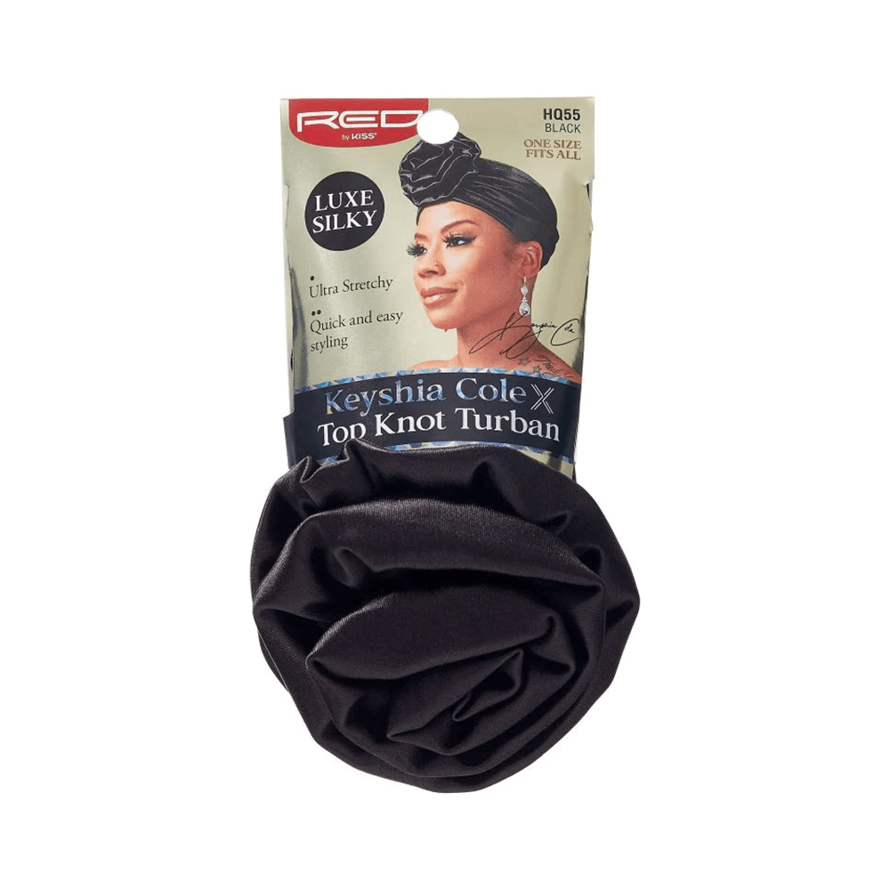 Red By Kiss Silky Luxe Keyshia Cole X Top Knot Turban - Black/Luxury