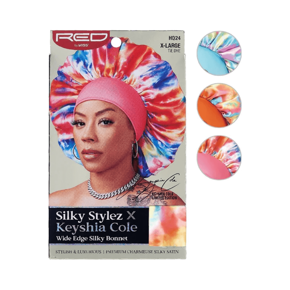 Red By Kiss Silky Stylez X Keyshia Cole Silky Bonnet XL Tie Dye