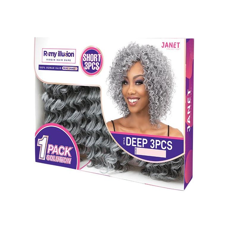 Remy Illusion Natural Short 3pcs Deep - extension Synthetic Hair - gtworld.de