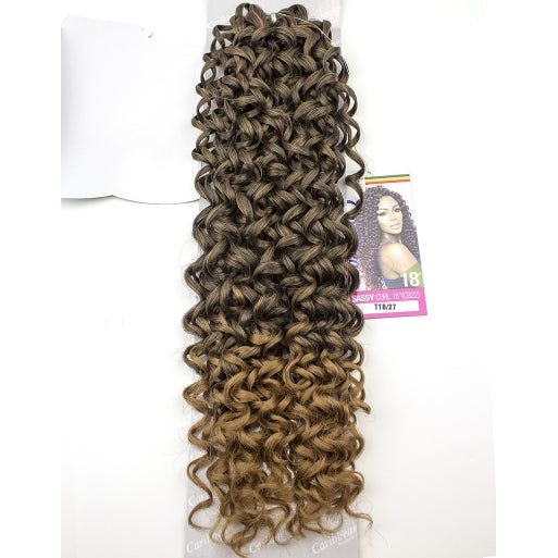 Mane Concept Afri-Naptural Caribbean Sassy Curl Crochet Braid Kanekalon + Toyokalon Fiber 18&quot;