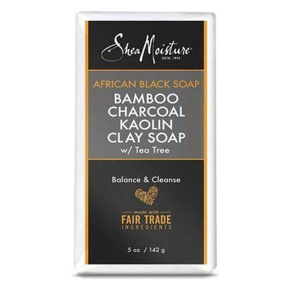 Shea Moisture African Black Soap Bamboo Charcoal Kaolin Clay Soap 142g - Gtworld.de