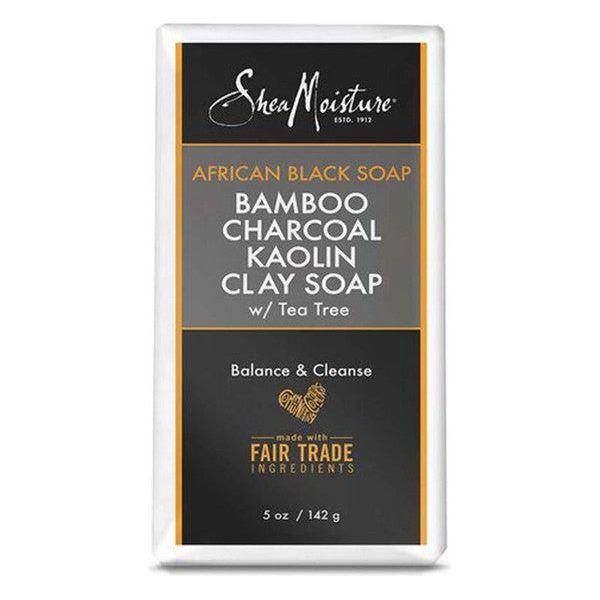 Shea Moisture African Black Soap Bamboo Charcoal Kaolin Clay Soap 142g