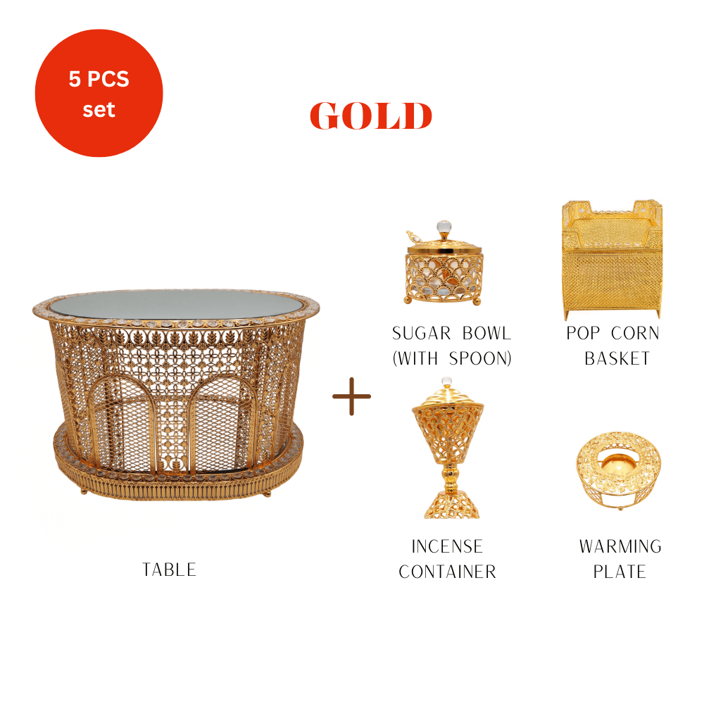 Shewhat 5pcs Rekebot Set Oval 2 (Gold &amp; Silver) - gtworld.de