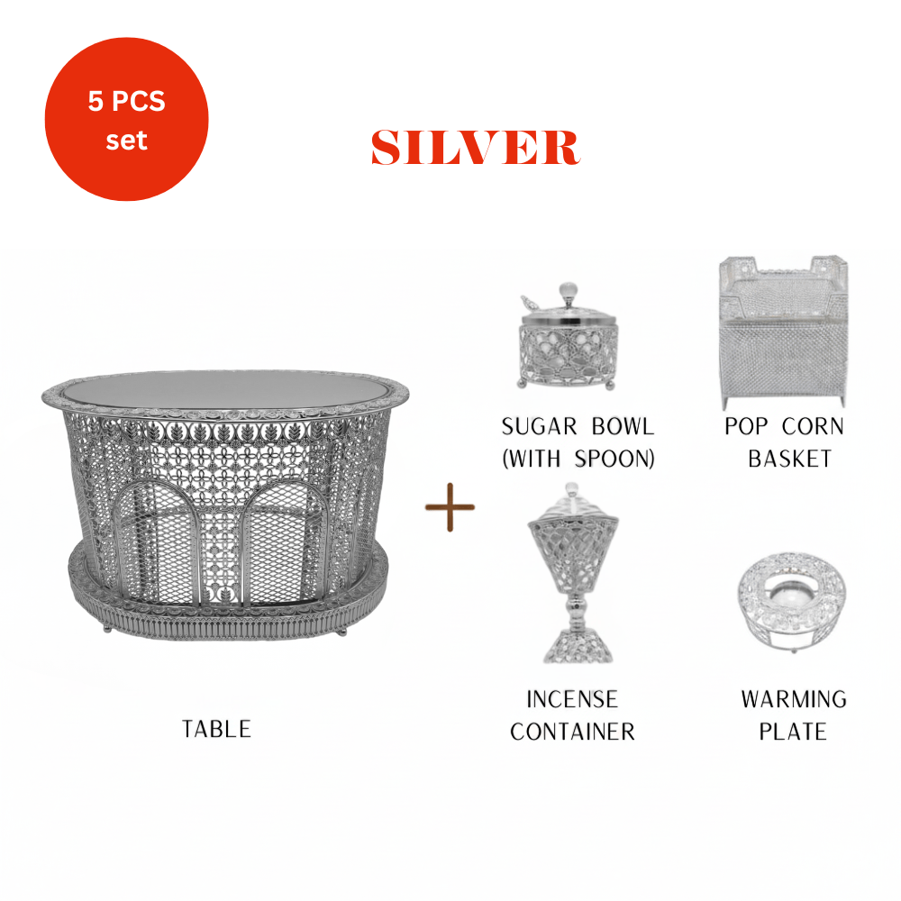 Shewhat 5pcs Rekebot Set Oval 2 (Gold &amp; Silver) - gtworld.de