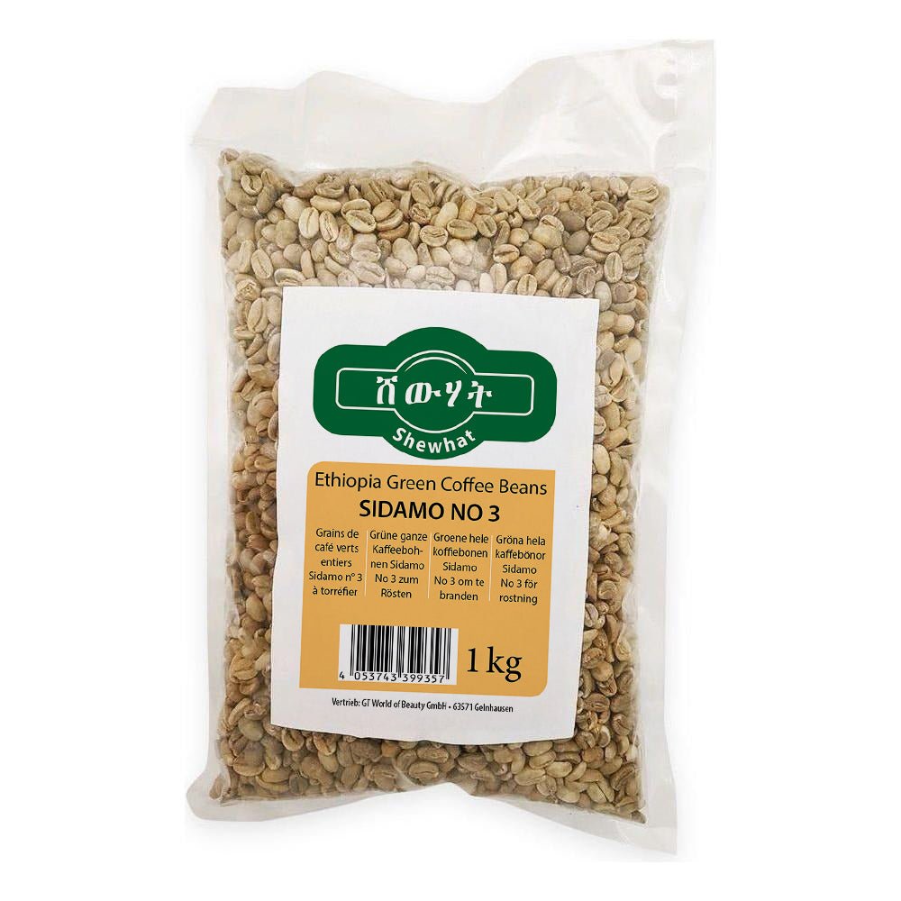 Shewhat Coffee Ethiopia Green SIDAMO NO 3 1kg - gtworld.de