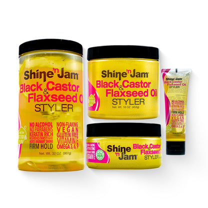 Shine-n-Jam Black Castor &amp; Flaxseed Oil Gel - gtworld.de
