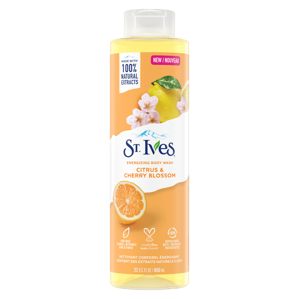 St.Ives Energizing Body Wash Cirtus Cherry &amp; Cherry Blossom 22 Oz