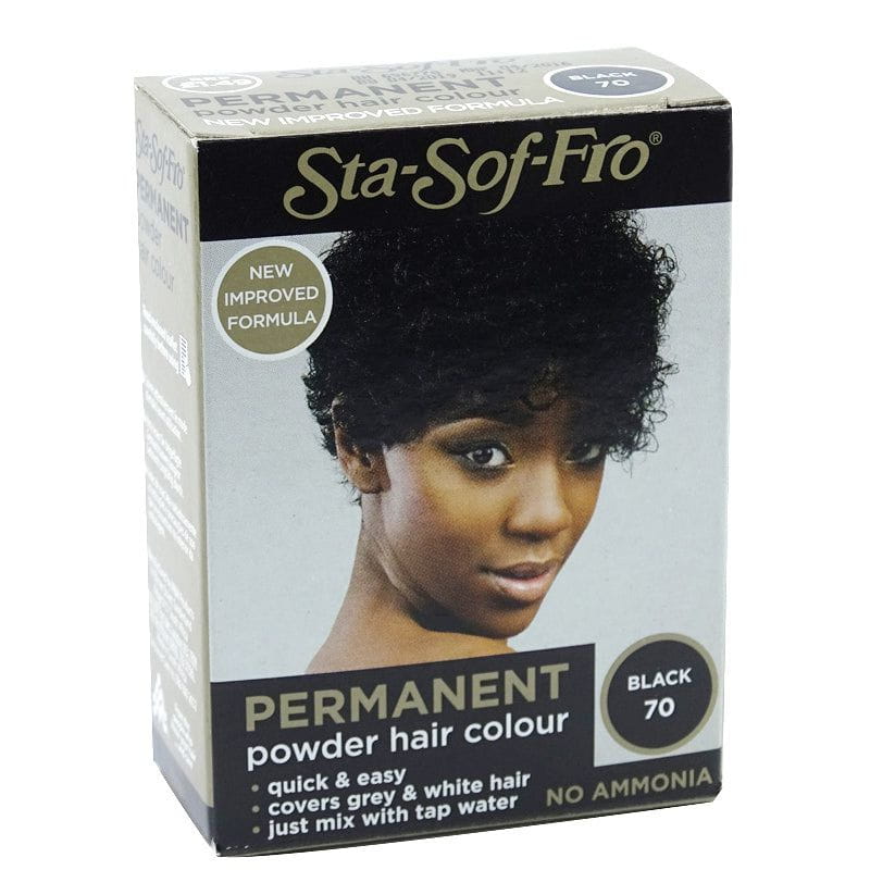 Sta-Sof-Fro Permanent Powder Hair Color Black 70, 8g