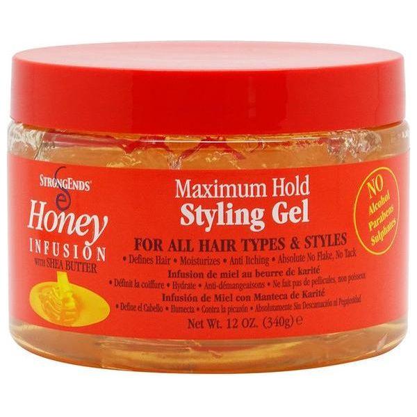 StrongEnds Honey Infusion with Shea Butter Maximum Hold Styling Gel 340g - Gtworld.de