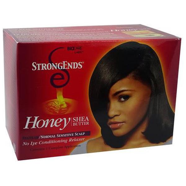 Strong Ends Honey &amp; Shea Butte r One App. Relaxer Kit Regular