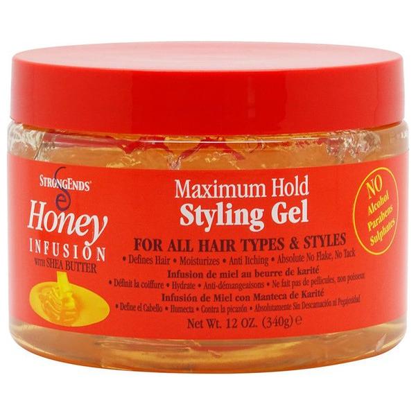 StrongEnds Honey Infusion with Shea Butter Maximum Hold Styling Gel 340g