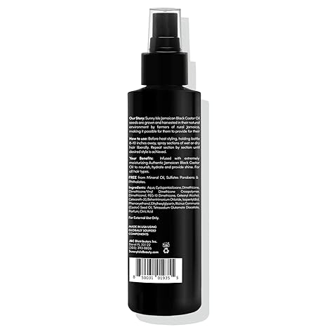 Sunny Isle Jamaican Black Castor Oil Heat Protectant Thermal Spray 6oz - gtworld.de