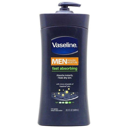 Vaseline Men Healing Moisture Fast Absorbing Heals Dry Skin 600ml