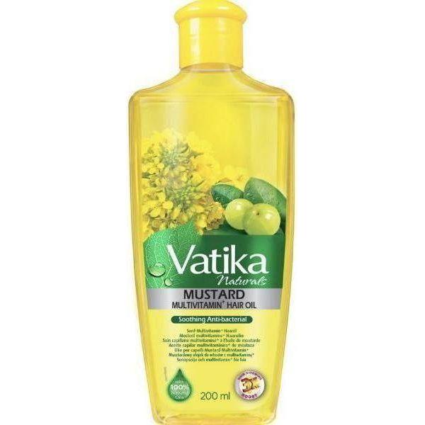 Vatika Naturals Mustard Multivitamin Smoothing Anti - bacterial Hair Oil 200 ml - gtworld.de