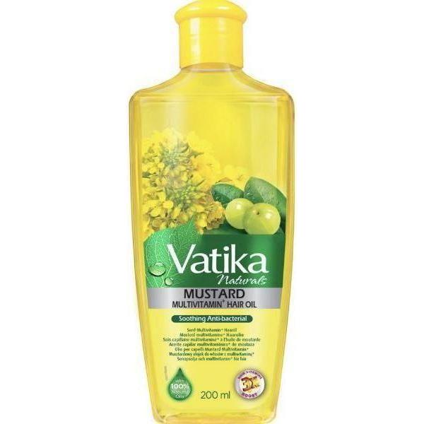 Vatika Naturals Mustard Multivitamin Smoothing Anti - bacterial Hair Oil 200 ml - gtworld.de