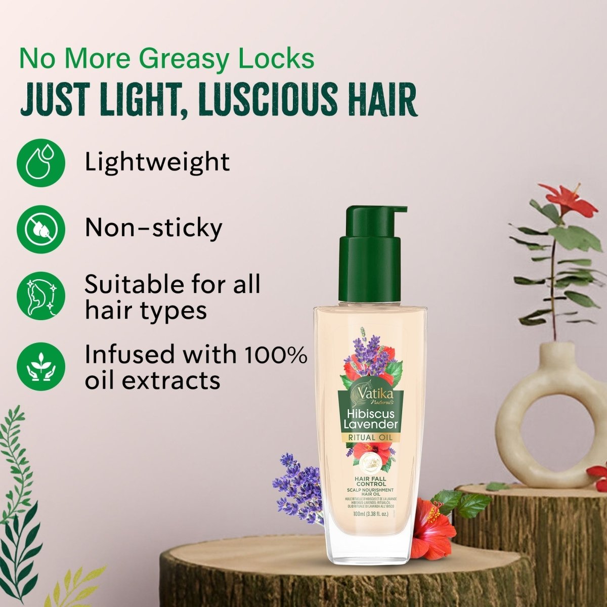 Vatika Naturals Rituals hair OIL Hibiscus Lavender 100ml - gtworld.de