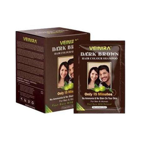 Veinira Hair Color Shampoo 10 Packs of 25ml