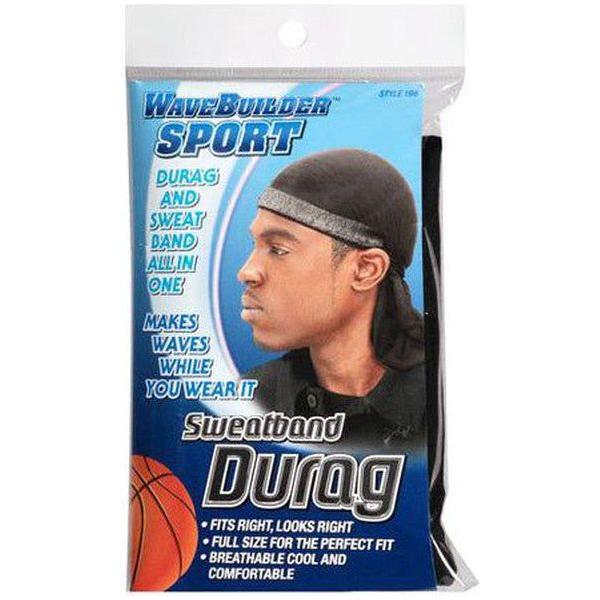 WaveBuilder Sweatband Durag - Black