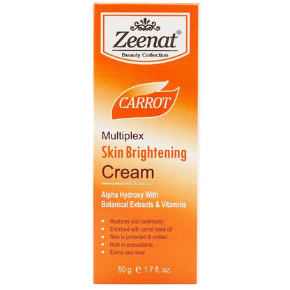 Zeenat Carrot Multiplex Skin Brightening Cream 50G